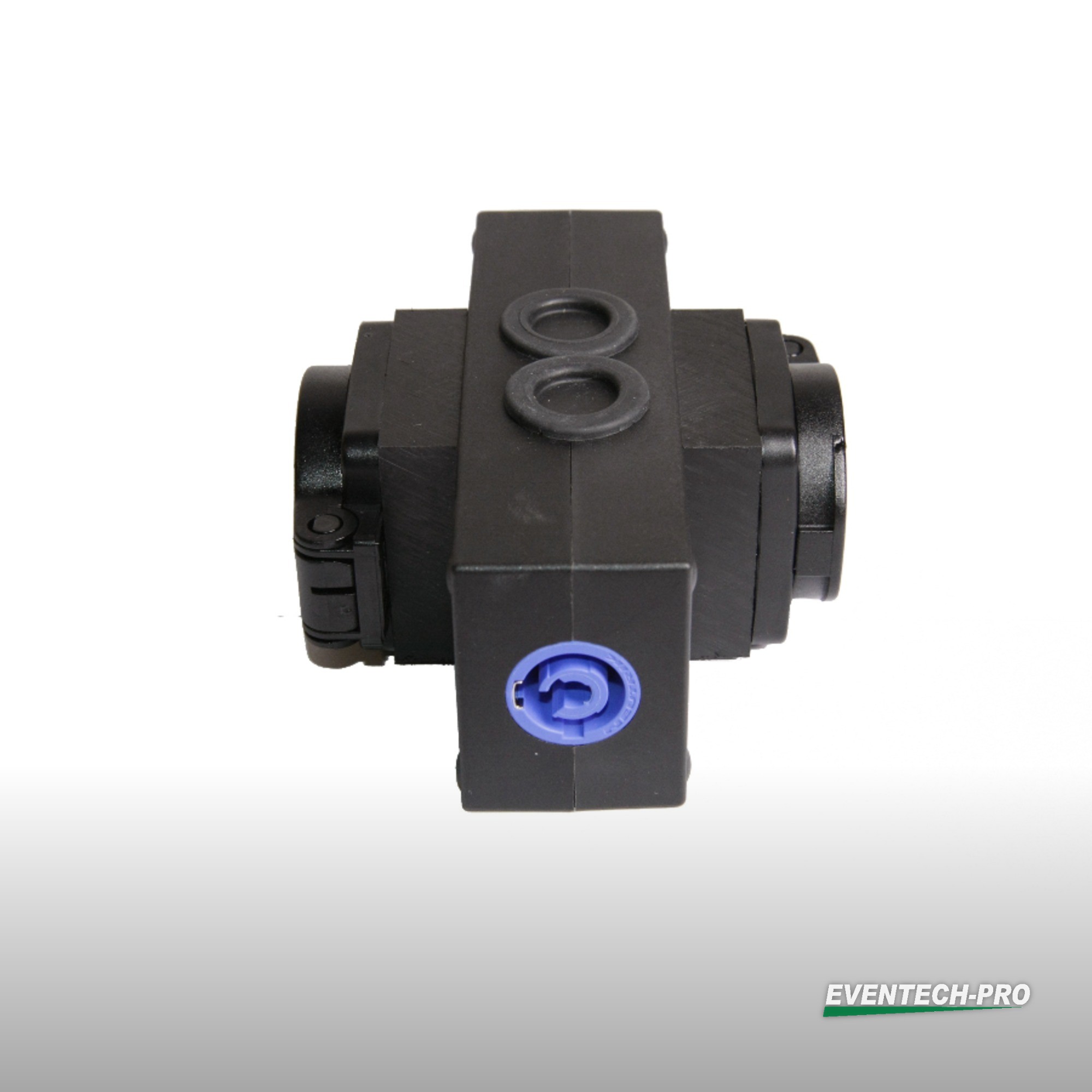 Rigport - Powercon Verteiler 1x In / 1x Out / 2x Schuko Out